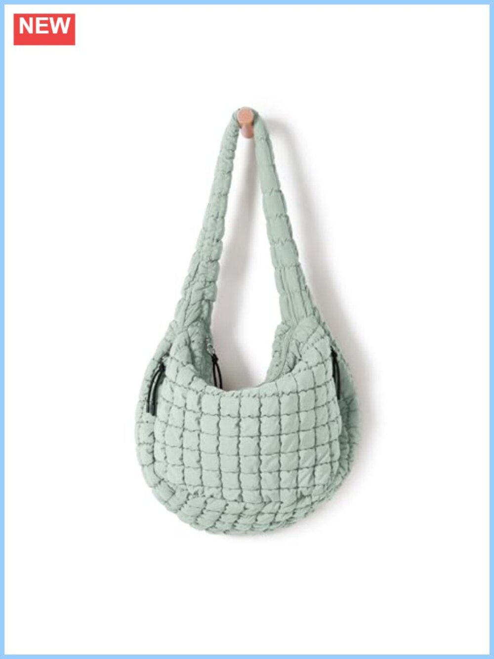 Quilted Carryall Tote Bag Women Crossbody Hobo Lightweight Padded Shoulder Bag